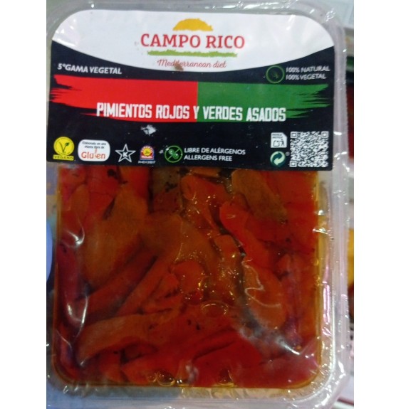 Pimientos Rojos Y Verdes Asados Campo Rico