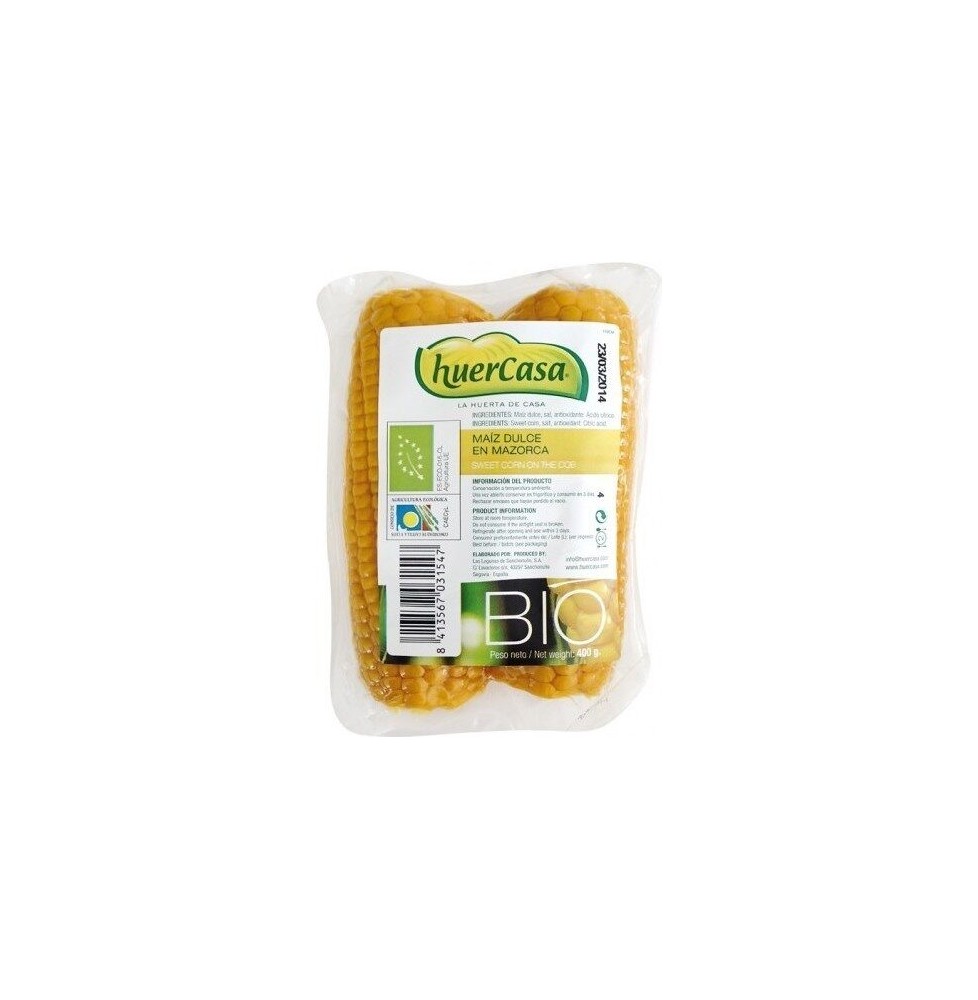 Mazorcas De Maiz Cocido Bio HuerCasa 2 unid, 400 g