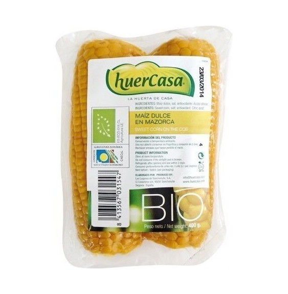 Mazorcas De Maiz Cocido Bio HuerCasa 2 unid, 400 g