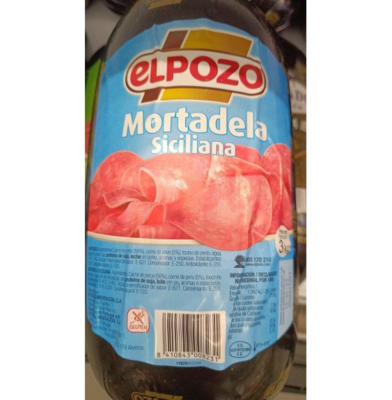 Mortadela siciliana El pozo 3 kg