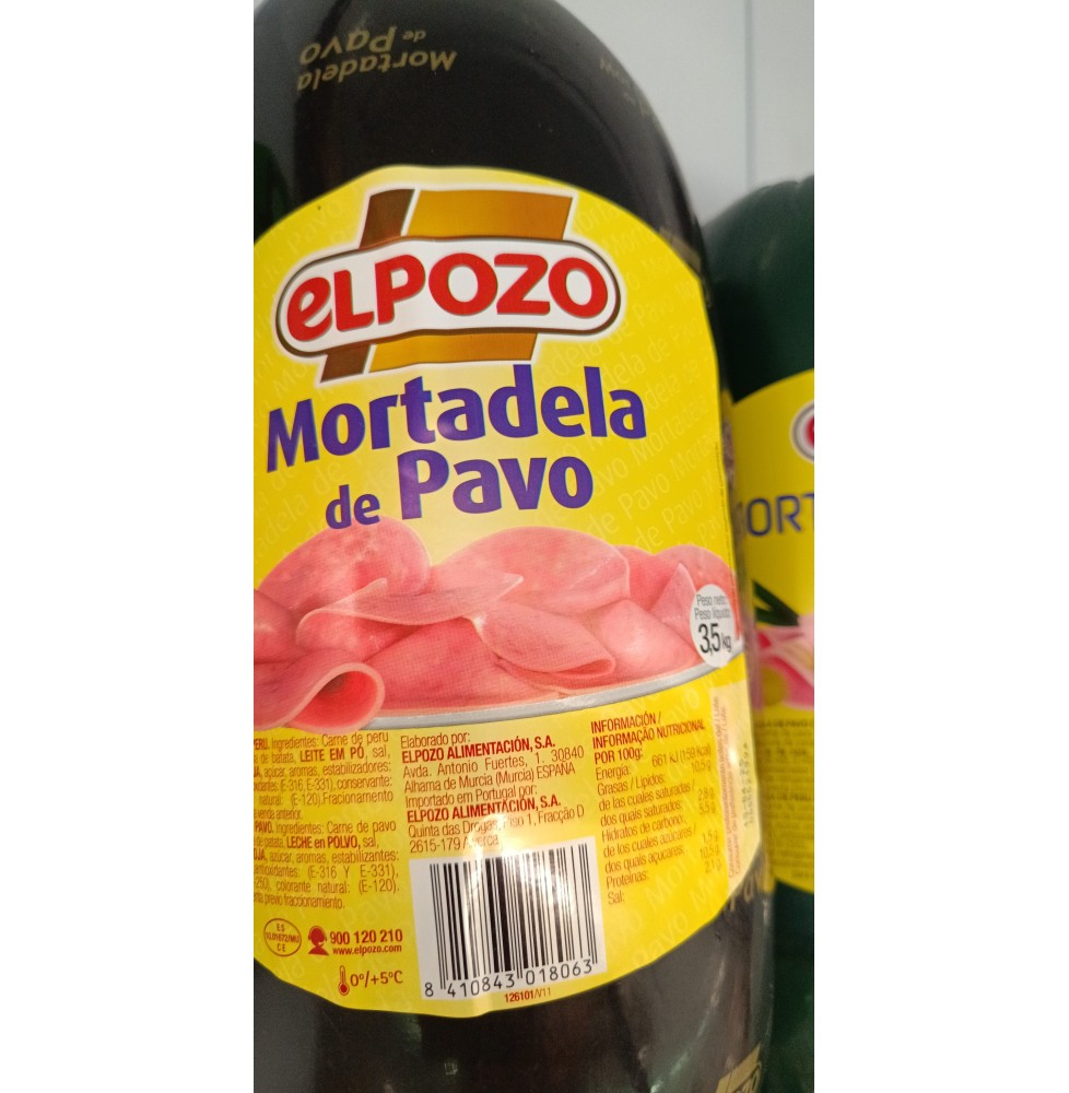 Mortadela de pavo (3.5kg) El pozo
